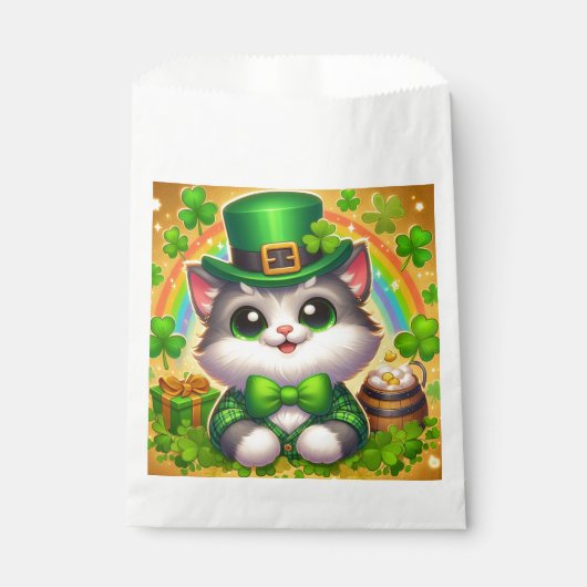 Schattigee kat/kitten Saint Patrick's Day Bedankzakje (Voorkant)