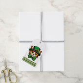 Schattigee kat/kitten Saint Patrick's Day Cadeaulabel (Met Touw)