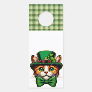 Schattigee kat/kitten Saint Patrick's Day Deurhanger