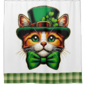 Schattigee kat/kitten Saint Patrick's Day Douchegordijn (Voorkant)