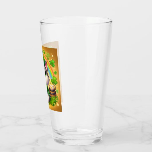 Schattigee kat/kitten Saint Patrick's Day Glas (Links)