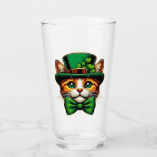 Schattigee kat/kitten Saint Patrick's Day Glas