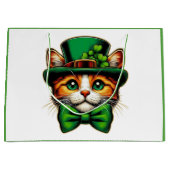 Schattigee kat/kitten Saint Patrick's Day Groot Cadeauzakje (Voorkant)