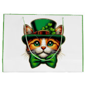 Schattigee kat/kitten Saint Patrick's Day Groot Cadeauzakje (Achterkant)