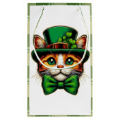 Schattigee kat/kitten Saint Patrick's Day Klein Cadeauzakje (Achterkant)