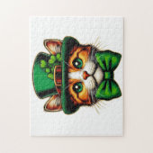 Schattigee kat/kitten Saint Patrick's Day Legpuzzel (Verticaal)