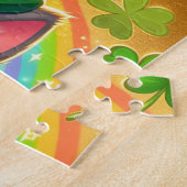 Schattigee kat/kitten Saint Patrick's Day Legpuzzel (Zijkant)