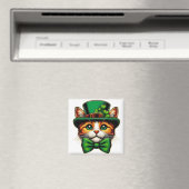 Schattigee kat/kitten Saint Patrick's Day Magneet (Insitu (Vaatwasser))