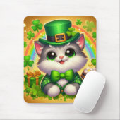 Schattigee kat/kitten Saint Patrick's Day Muismat (Met muis)
