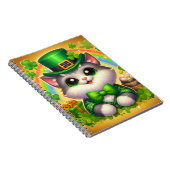 Schattigee kat/kitten Saint Patrick's Day Notitieboek (Rechterzijde)