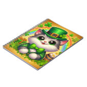 Schattigee kat/kitten Saint Patrick's Day Notitieboek (Linkerzijde)
