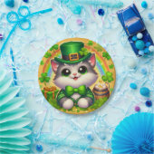 Schattigee kat/kitten Saint Patrick's Day Papieren Bordje (Feest)