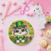 Schattigee kat/kitten Saint Patrick's Day Papieren Bordje (Feest)