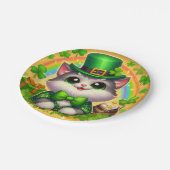 Schattigee kat/kitten Saint Patrick's Day Papieren Bordje (Gekanteld)