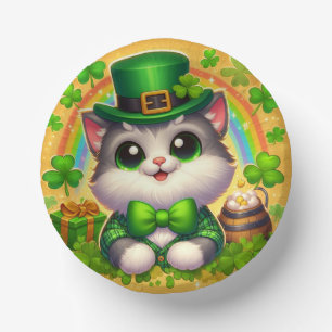 Schattigee kat/kitten Saint Patrick's Day Papieren Kommen