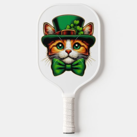 Schattigee kat/kitten Saint Patrick's Day Pickleball Paddle (Voorkant)
