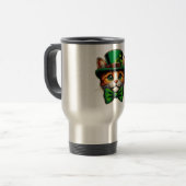 Schattigee kat/kitten Saint Patrick's Day Reisbeker (Voorkant links)