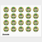 Schattigee kat/kitten Saint Patrick's Day Ronde Sticker (Vel)