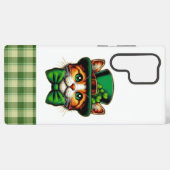 Schattigee kat/kitten Saint Patrick's Day Samsung Galaxy Hoesje (Achterkant horizontaal)