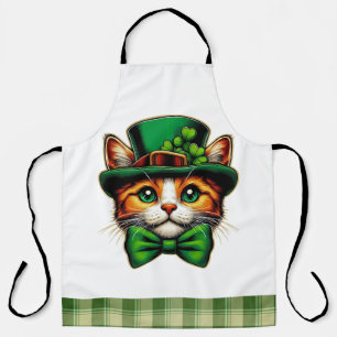 Schattigee kat/kitten Saint Patrick's Day Schort