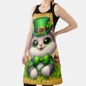 Schattigee kat/kitten Saint Patrick's Day Schort (Insitu)