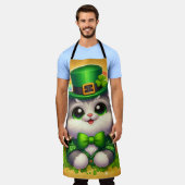 Schattigee kat/kitten Saint Patrick's Day Schort (Gedragen)
