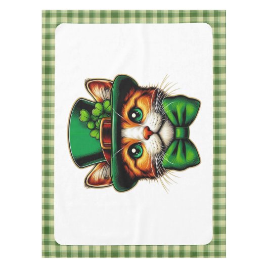 Schattigee kat/kitten Saint Patrick's Day Tafelkleed (Voorkant)