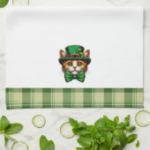 Schattigee kat/kitten Saint Patrick's Day Theedoek (Gevouwen)