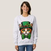 Schattigee kat/kitten Saint Patrick's Day Trui (Voorkant volledig)
