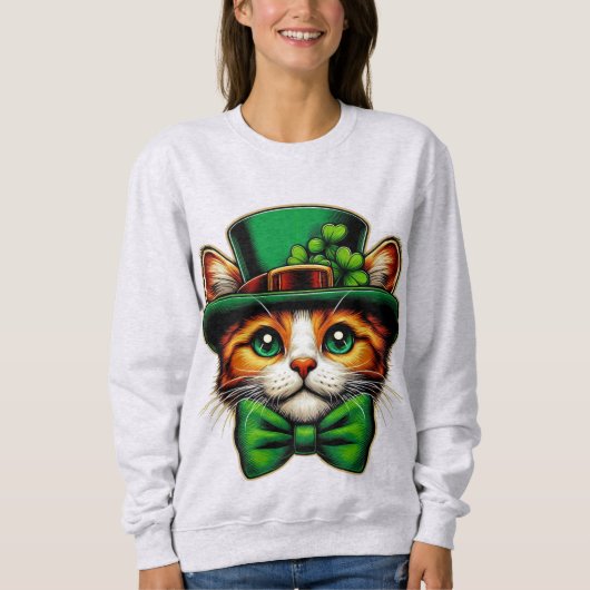 Schattigee kat/kitten Saint Patrick's Day Trui (Voorkant)