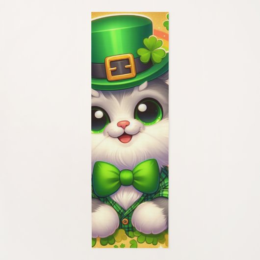 Schattigee kat/kitten Saint Patrick's Day Yogamat (Voorkant)