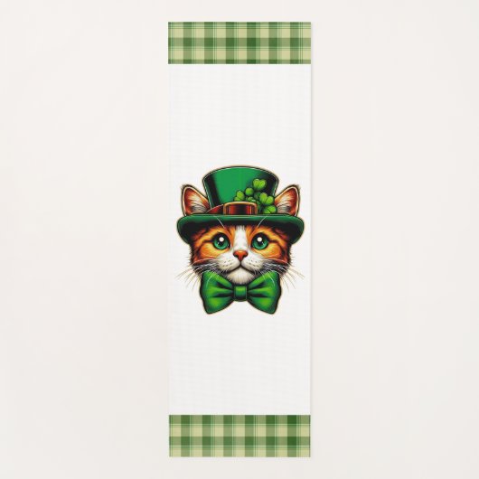 Schattigee kat/kitten Saint Patrick's Day Yogamat (Voorkant)