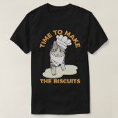 Schattigee kat Kneden Biscuits Making Stretching K T-shirt (Design voorkant)