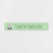 Schattigee kat & konijnennaam labels (Design 1)