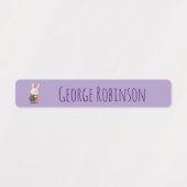 Schattigee kat & konijnennaam labels (Design 2)