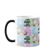 Schattigee Kat Leesboeken met Koffie