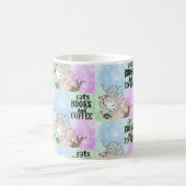 Schattigee Kat Leesboeken met Koffie Magische Mok (Center)