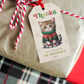 Schattigee kat lelijk sweater party cadeaulabel