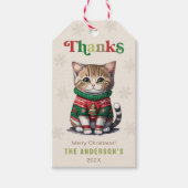 Schattigee kat lelijk sweater party cadeaulabel (Voorkant)