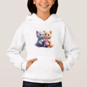 Schattigee Kat logo kinder Pullover hoodie ।। Kitt (Voorkant)