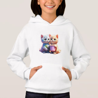 Schattigee Kat logo kinder Pullover hoodie ।। Kitt