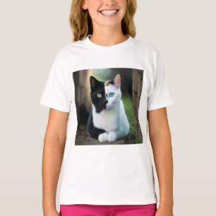 Schattigee kat logo op de top van de kat T-shirt