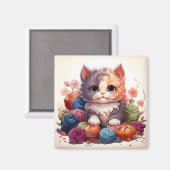 Schattigee kat  magneet (Voorkant / Achterkant)