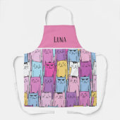 Schattigee kat mam gepersonaliseerd Schort (Voorkant)