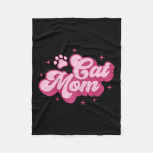 Schattigee Kat Mam Kat Mama Kat Kitten Kat Mam Fleece Deken