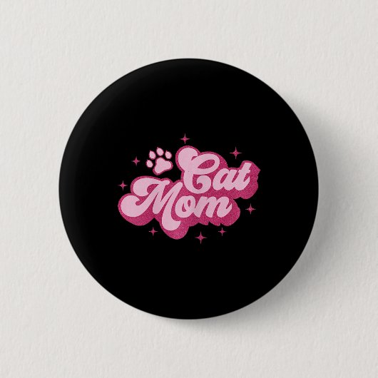 Schattigee Kat Mam Kat Mama Kat Kitten Kat Mam Ronde Button 5,7 Cm (Voorkant)