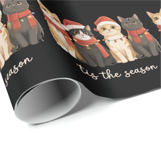 Schattigee Kat Mam Kerstkatten Liefhebber Gift Gra Cadeaupapier (Rol Hoek)