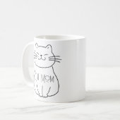 Schattigee kat mam lachende kat Cartoon Koffiemok (Voorkant links)