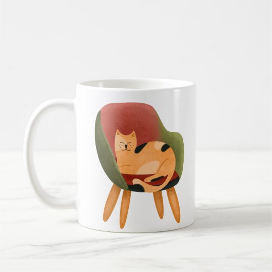 Schattigee kat mam naam koffiemok (Links)