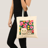 Schattigee Kat Mama en Baby Kat liefhebber moederd Tote Bag (Voorkant (product))